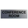Signs ByLITA Basic Conference Room Sign (Brushed Silver) - Small