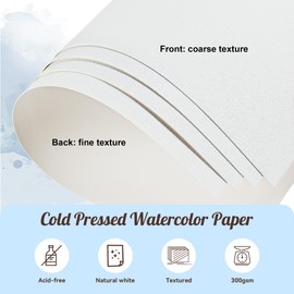 XWT Hojas de papel de acuarela a granel, ideales para artistas, estudiantes, niños, acrílico y pastel al óleo y papel de boceto, pintura de color acuoso (5 x 7 pulgadas, 230 g/m²-120 hojas)