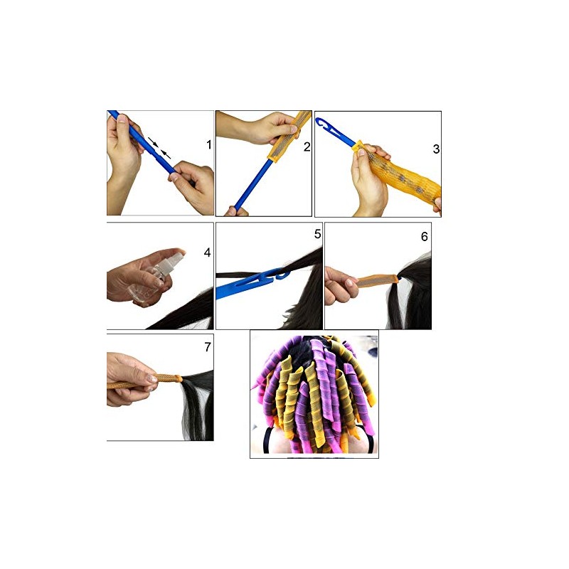 20PCS 45CM Magic Curly Hair Tools Curl DIY Rizadores para