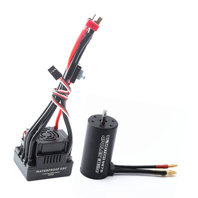 Waterproof 3670 2150KV Brushless Motor 120A Brushless ESC Combo Set
