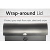 NACH Locking Black Wall Mount Mailbox, Durable Euro Black Mailboxes