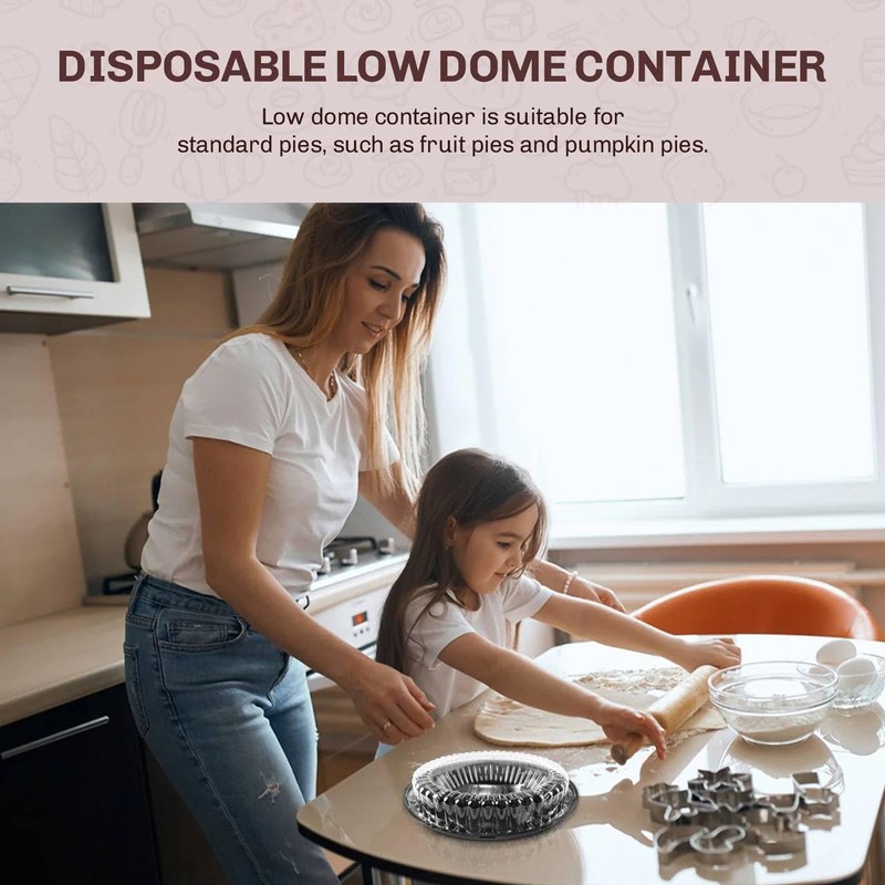 KitchenDance 9 Inch Two Piece Pie Container with Low Dome