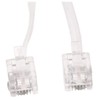 Aswalling White Male 6P2C RJ11 Plug Telephone Fax Modem Line