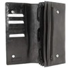 Leather Travel Document Wallet / Organiser / Case (Black), 23x12cm