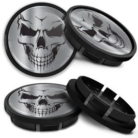 Biomar Labs Compatible with Wheel Center Caps VW 5G0601171 Volkswagen 66mm Skull CR 49