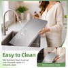Large Stainless Steel Cutting Board with Lip for Kitchen -