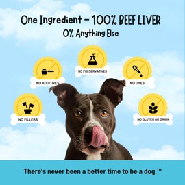 Zora's Best Friendz 100% Human Grade Freeze Dried Beef Liver Dog Treats, 3 oz. - Small, Medium & Large Dogs, Healthy, Grain-Free, Gluten-Free, No Preservatives, Made in The USA (4 Pack, Beef Liver)