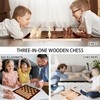 Wooden Chess Game Foldable Portable and Foldable Chess Board Set,
