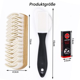 Suede Brush, 3-Piece Versatile Suede Brush for Shoes Set, Nubuck Leather Brush, Suede Eraser, for Suede Leather, Nubuck, Suede and Suede Shoe Brush Suede Set