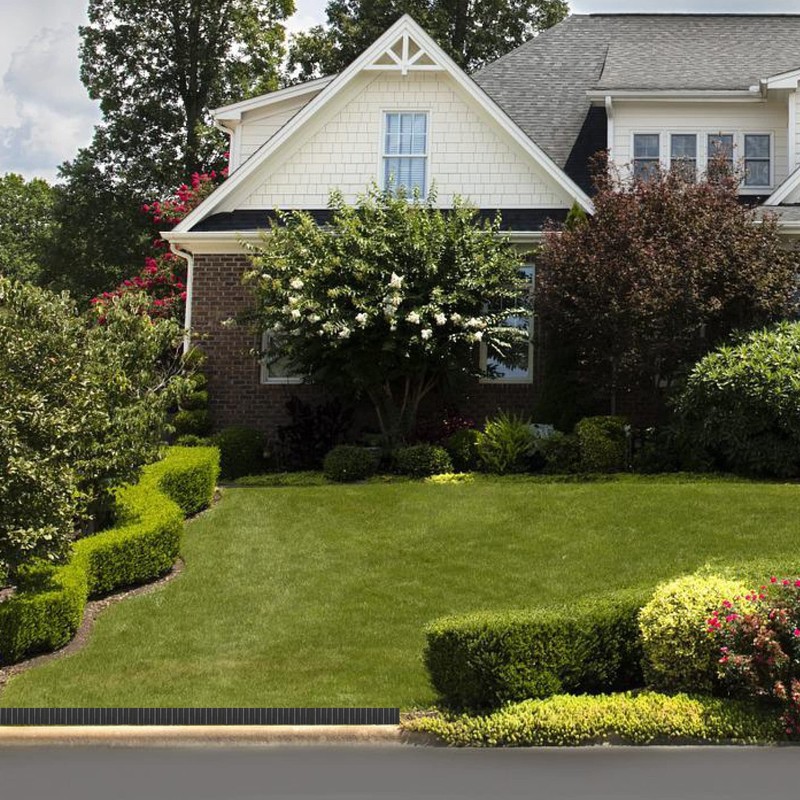 com-four® lawn edging made of plastic - flower bed edging