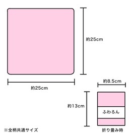 Kyoyu Blue Bird Hand Towel, 9.8 x 9.8 inches (25 x 25 cm), Fluffy Towel Handkerchief