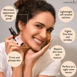 Neemli Naturals Retinol & Peptide Serum, Light Weight Renewal Solution For Smooth, Even-Toned, Younger Looking Skin, 1 Fl Oz (Pack of 1)