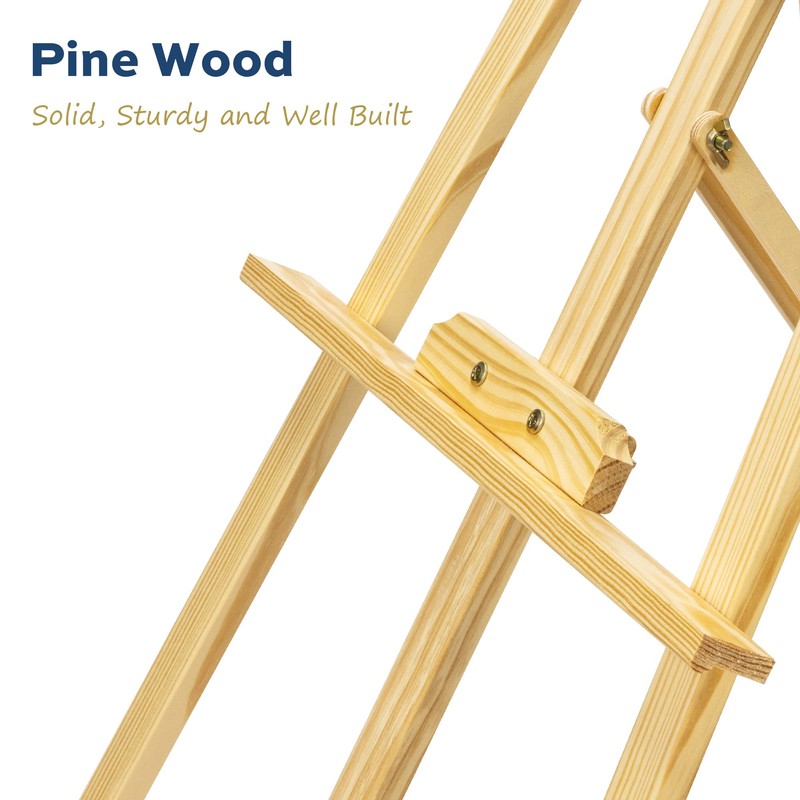 Wooden Easel Stand for Painting, 45" Adjustable Height Folding Art