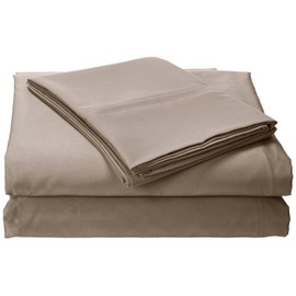 Tribeca Living MF110DPSS Solid Deep Pocket Sheet Set, Twin X-Large, Taupe
