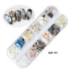 LALAFINA 2sets Natural Shell Flake Nail Art Decor Set High