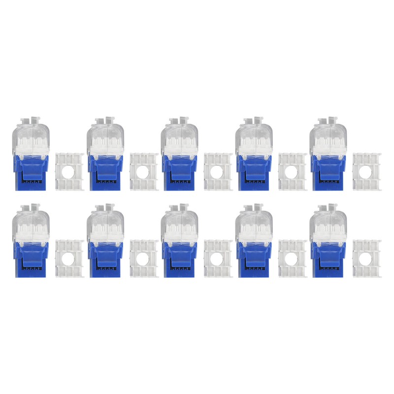 50PCS RJ45 Cat5e Unshielded Network Module 180 Degree Punch Free