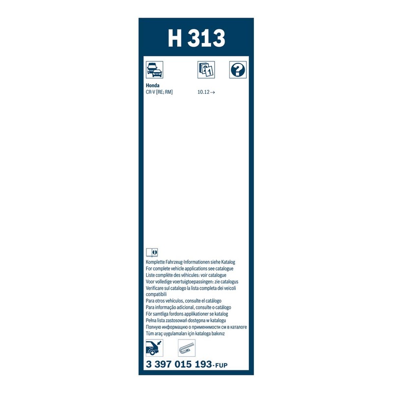 Bosch Wiper Blade Rear H313, Length: 300mm – Rear Wiper