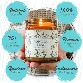 Moonlight Makers Scented Candles “Sweet Dreams Are Made Of Brie, Who Am I To Dis A Brie?”, Candles with Sayings, Sandalwood Soy Candle, 40+ Hour Burn Time, 9oz Amber Glass Jar