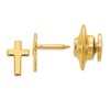 14K Yellow Gold Cross Tie Tac Lapel Pin Jewelry