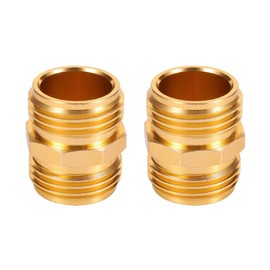 Hanobo Aluminium 3/4-Inch Garden Double Male Hose Connector Swivel Adapter (2 Male)