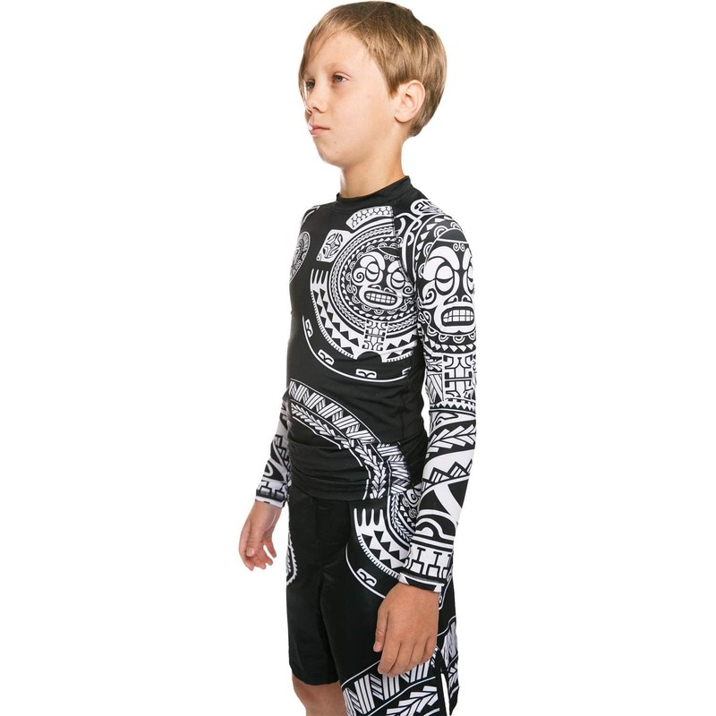 Hardcore Training Kids Rash Guard Compression Base Layer Tights No