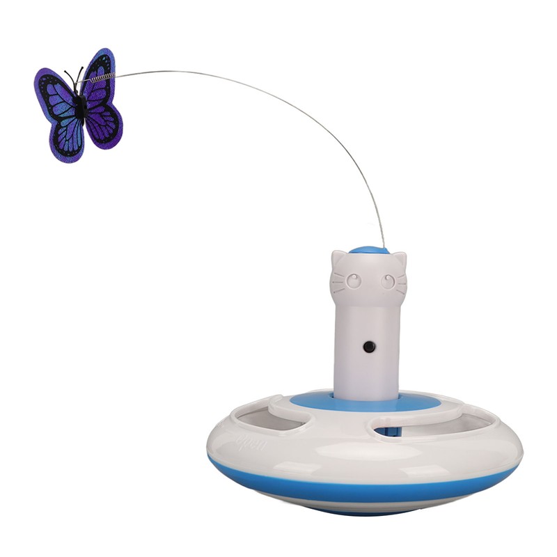 Automatic Electric Rotating Butterfly Toy Funny Cat Teaser Toys with