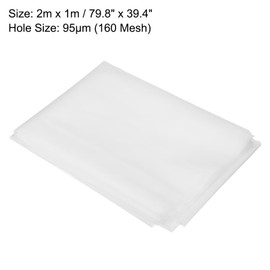 uxcell 160 Mesh Paint Nylon Mesh Filter 79"x39" Woven Net Sheet Mesh Filter Cloth for Paint, Home Brewing Mesh Fabric