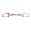 Cavalon Western D-Ring Copper Wrapped Single-Jointed Snaffle Bit