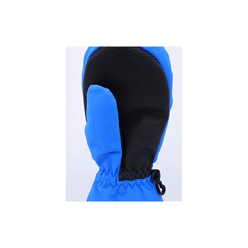 L-Bow Long Gauntlet Boys Waterproof Storm Mitten (Blue, Medium)