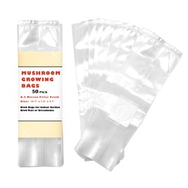 Allinall 40 Pack, Mushroom Grow and Spawn Bags - Extra Thick Polypropylene Material, Tear Resistant - Size 13" x “4 x “4 with 0.2 Micron Filter Breathable - Spawn Rye