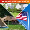 100Ft Flagpole Rope Kit, 5/16" Nylon Halyard with 4 Zinc
