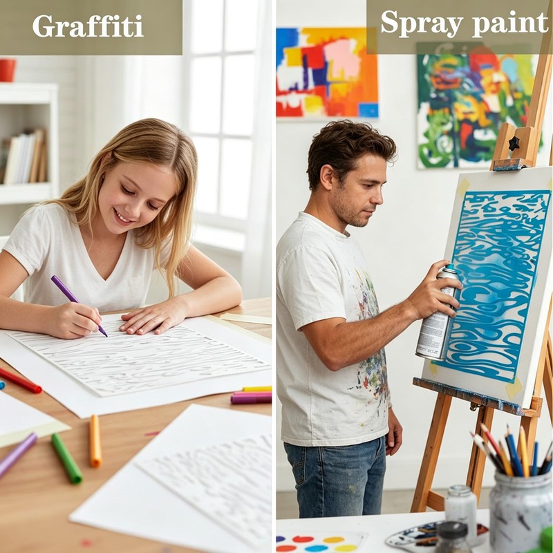 12 Pcs Camo Stencils, Reusable Camouflage Painting Templates