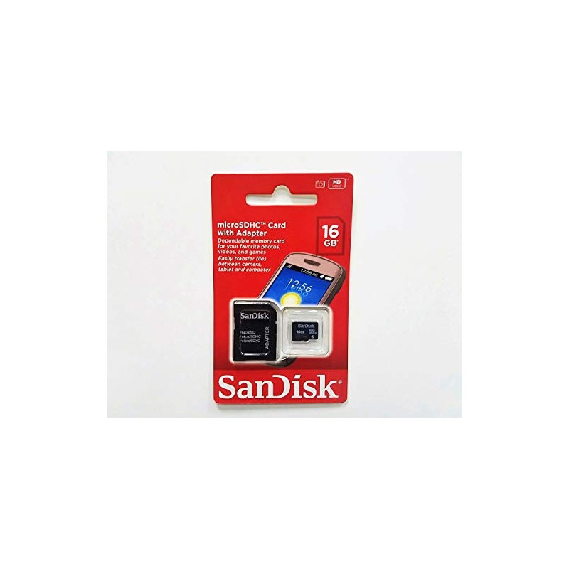 SanDisk 16 GB microSDHC Memory Card Only - Frustration-Free Packaging,