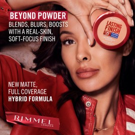 Rimmel Rimmel Lasting Finish 25 HR Compact Foundation 003 Sesame, Matte Buildable Coverage, Powder-to-Cream, Anti-Pollution Shields, SPF 20, Hyaluronic Acid, Waterproof, Hides Imperfections