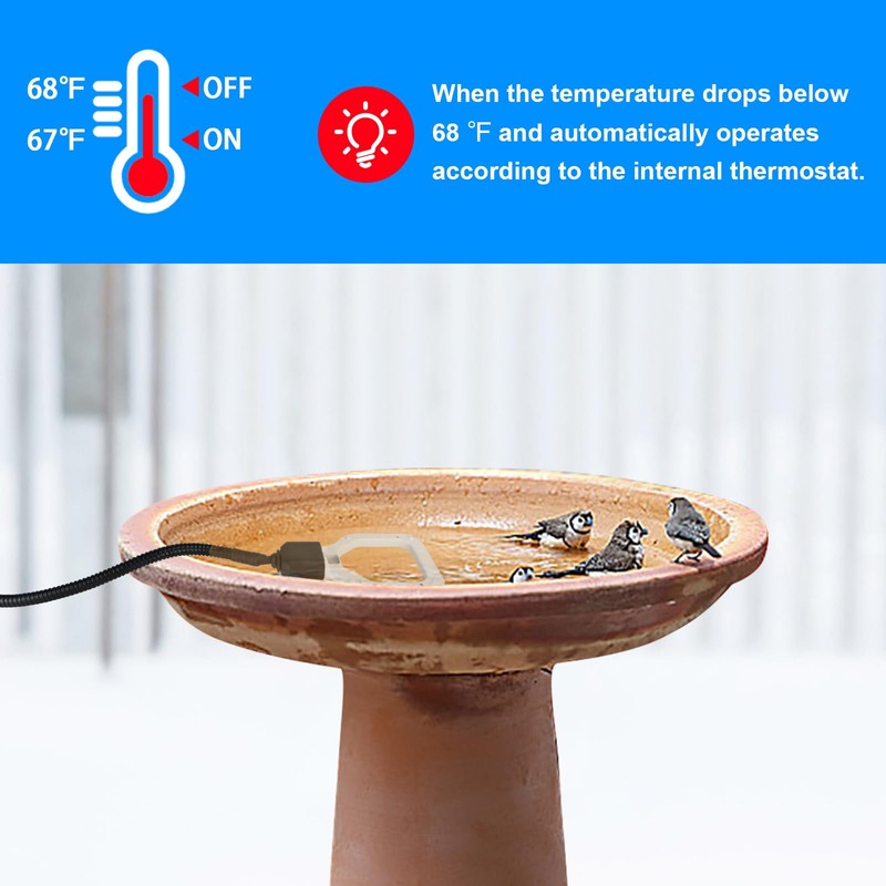 Magoog 500W Chicken Water Heater, 50Gal Chicken Water Deicer for
