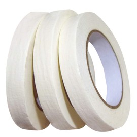 White Masking Tape  3 Pack, General Purpose Beige Painter's Tape 0.7inch x 60yard, 180 Yard In Total, For Painting, Labeling, Packing, Craft, Art, etc.
