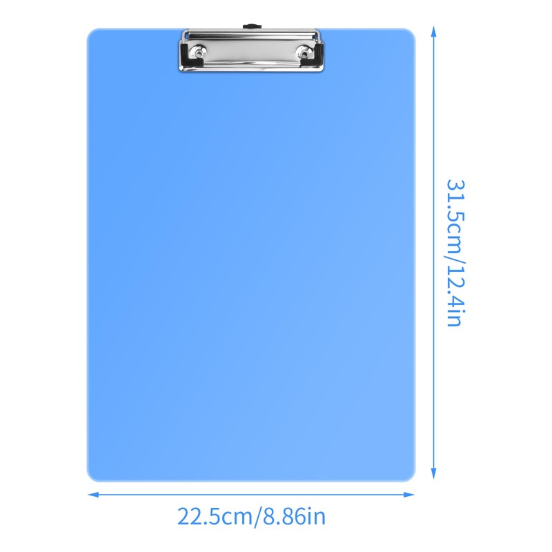 A4 Clipboard, Pack of 6, A4 Writing Case, Plastic Writing