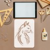 FINGERINSPIRE Cat Profile Large Stencil 29.7x21cm Cat Side Face Painting