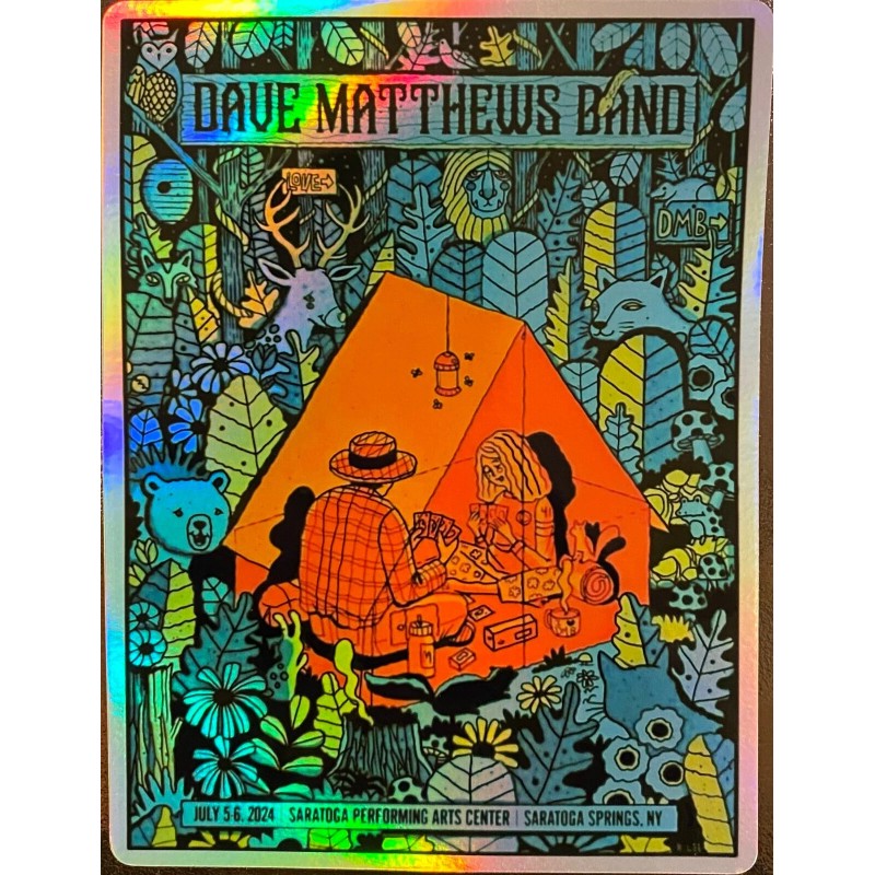 DAVE MATTHEWS BAND SARATOGA NY STICKER/POSTER FOIL