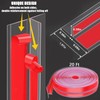Upgrade T-Shaped Door Draft Stopper, Clear Silicone Seal Strip Weather