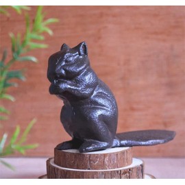 EatingBiting Vintage Cast Iron Stop Decorative Chipmunk Squirrel Door Stop Stopper Ornament Figurines Wedge to Stop Bedroom Bath and Exterior Doors All Floor Surfaces Home Office Commercial Industrial