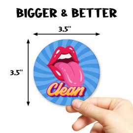 Rzuiytye Dishwasher Magnet Clean Dirty Sign,Funny Lips Kitchen Magnets,Double Sided Dirty Clean Sign for Dishwasher,Large, Strong, Cool Magnetic Gadgets for Kitchen,3.5''X3.5''
