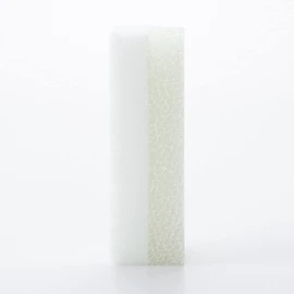 MUJI 38304623 Urethane Foam Three-Layer Bath Sponge, White, Width 2.8 x Depth 5.7 x Height 1.8 inches (7 x 14.5 x 4.5 cm)