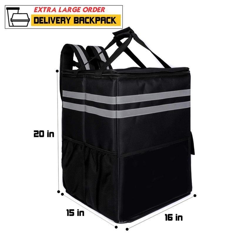 cherrboll XXL Insulated Pizza Delivery Backpack, Thermal Food Delivery Bag