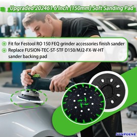 Upgraded for Festool 202461 RO 150 FEQ 6 Inch (150mm) Soft Sanding Pad Sanding Discs Replacement Sander Backing Pad, Compatible with Festool Grinder Accessories Finish Sander