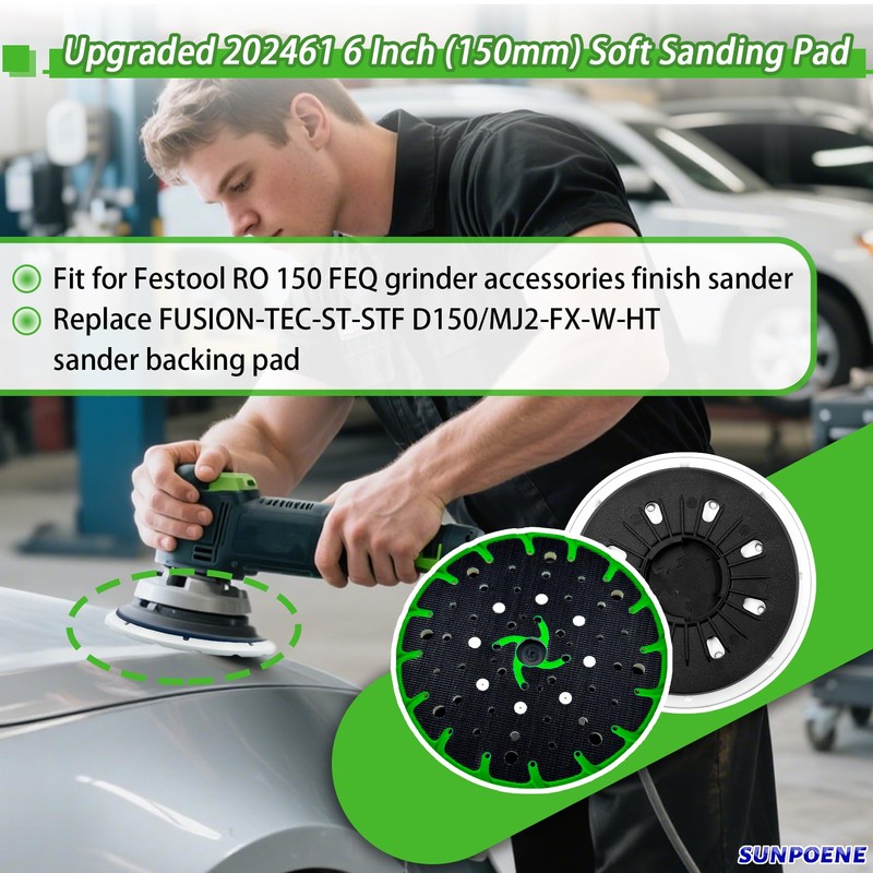 Upgraded for Festool 202461 RO 150 FEQ 6 Inch (150mm)