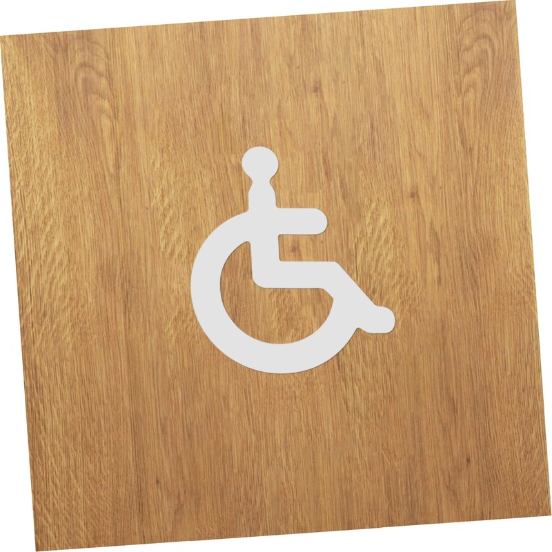GRIRIW Wall Sticker Disabled Wheelchair Restroom Sign Elegant Design for