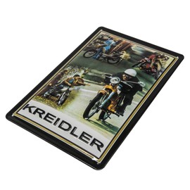 30 x 20 cm Retro Tin Sign Suitable for Kreidler Florett Moped, Motorcycle Fans, Decorative Workshop, Garage Sign, Embossed Sheet Steel