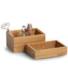 Zeller 13319 Organiser Box Set of 2 Bamboo Approx. 17