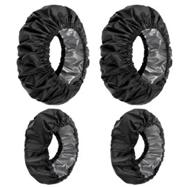 Heveer Wheel Covers for Babies, Waterproof Wheel Cover, Dustproof, Pushchair Accessories, Wheel Cover for Pushchair, Pack of 4, Black